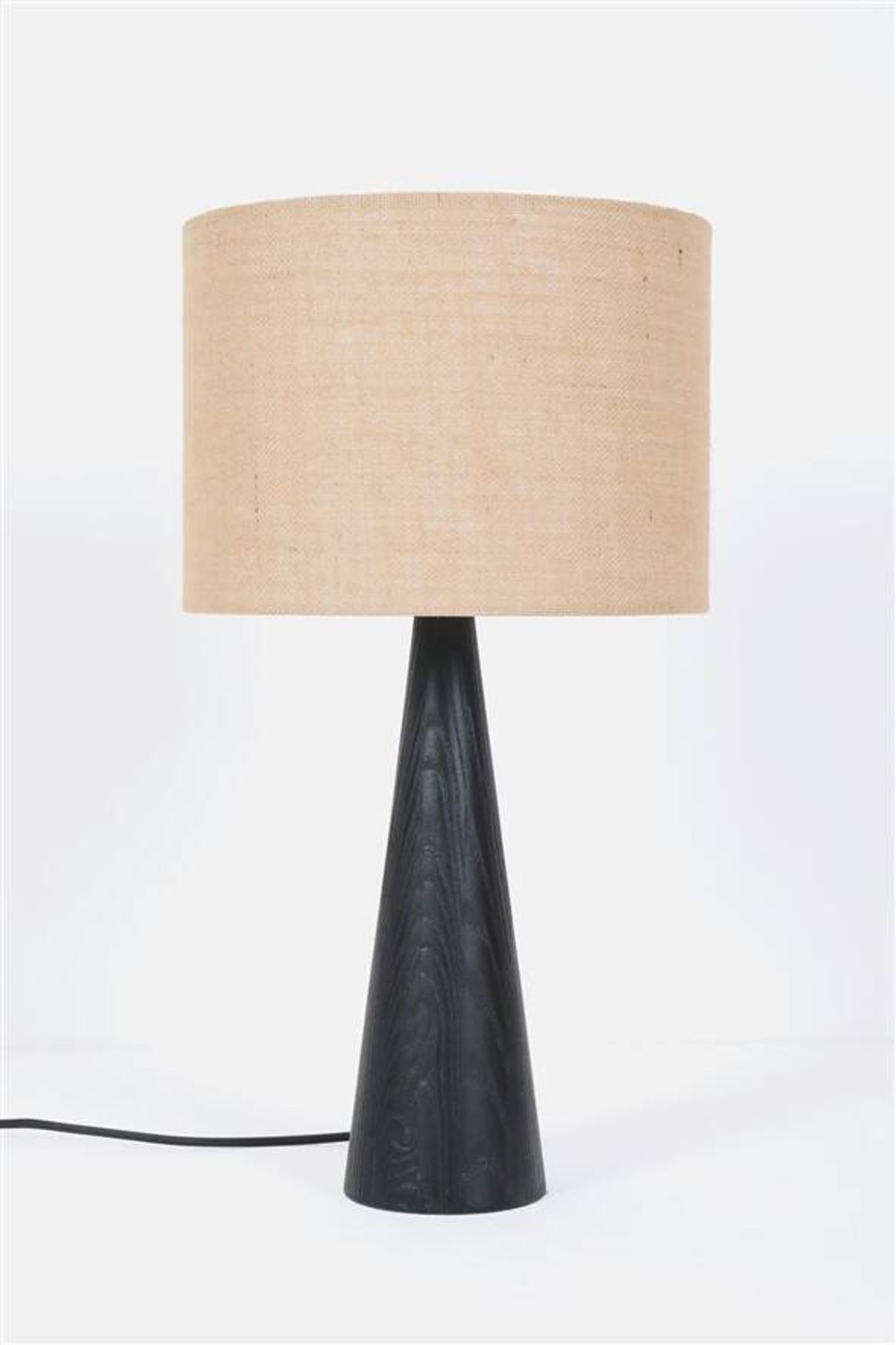 Rare black Theodor Skjøde Knudsen table lamp / Skjern / Mid-century Danish modern design / 1960s / 1970s