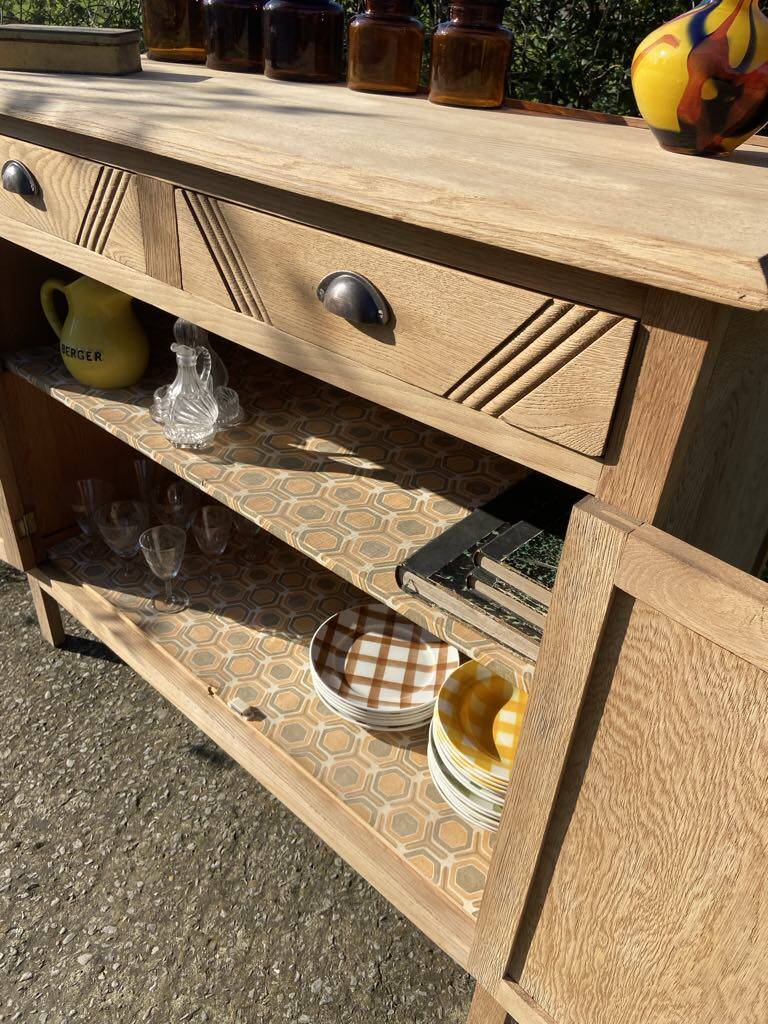 Parisian sideboard in raw wood