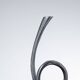 Curly hammered metal candle holder, 1970s