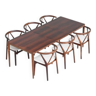 Severin Hansen dining table in rosewood Haslev Denmark 1960
