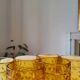 Pernod amber glasses