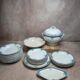 Set of 9 deep plates Terre de Fer St Amand model Andrinople