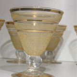 6 art deco glasses