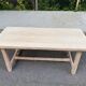 Table à manger de ferme rénovée en bois brut du XXème 180cm