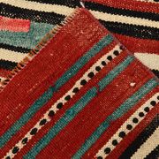 2x13 Green & Red Stair Kilim Runner Rug, 72x387Cm