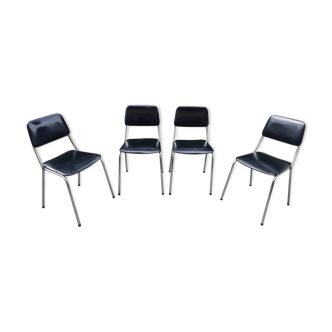 Lot de 4 chaises vintage
