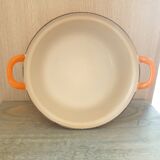 Enamelled cast iron casserole the orange crucible.