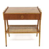 Scandinavian teak and oak bedside table, Sweden, 1960