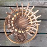 Vintage rattan plant holder