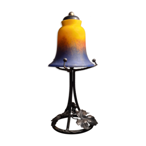 Lampe fer forgé tulipe