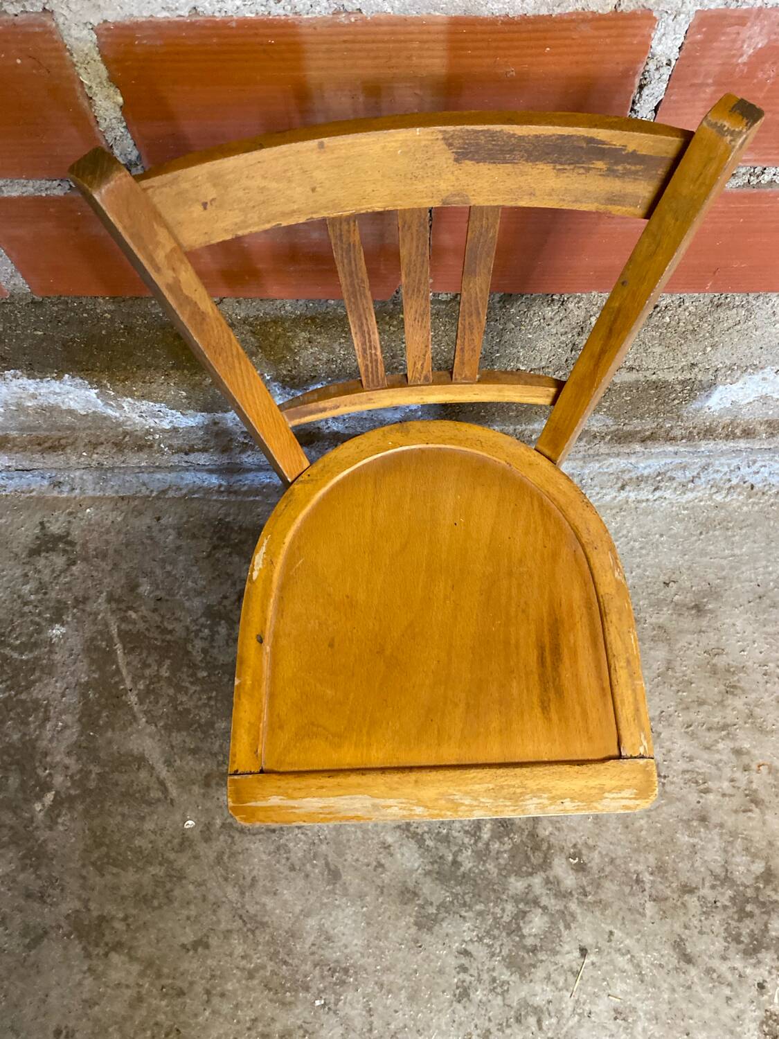 Vintage BAUMANN N°182 Bistro Chair Raw Wood Style #D290
