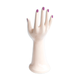 Hand baguier pink vase, 70s