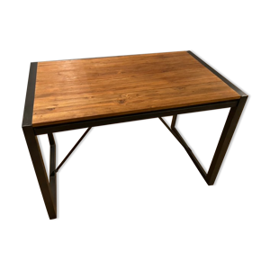 Table industrielle en - teck