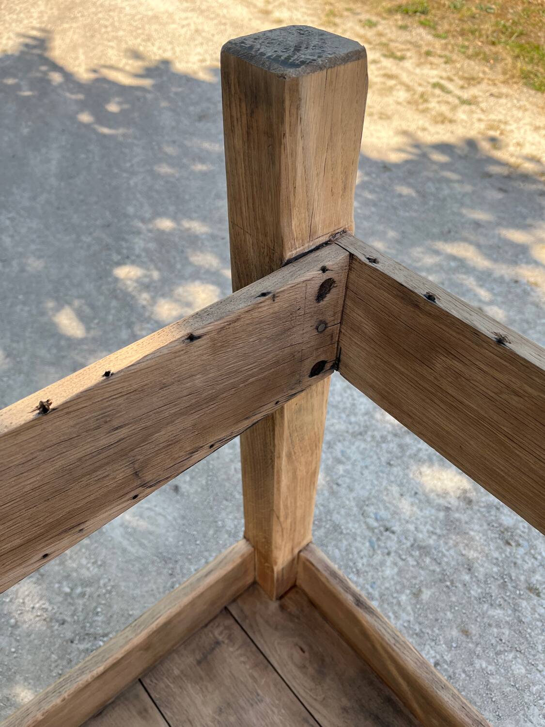 Small workbench made of solid oak