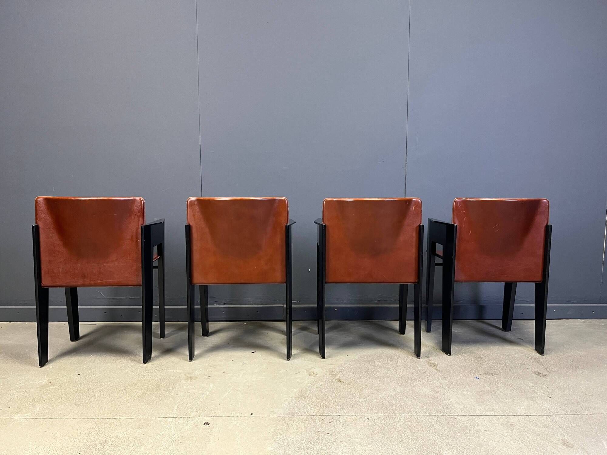 Fauteuils postmodernes par Arnold Merckx pour Arco - ensemble de 4 - années 1980