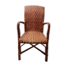 Wicker and rattan armchair