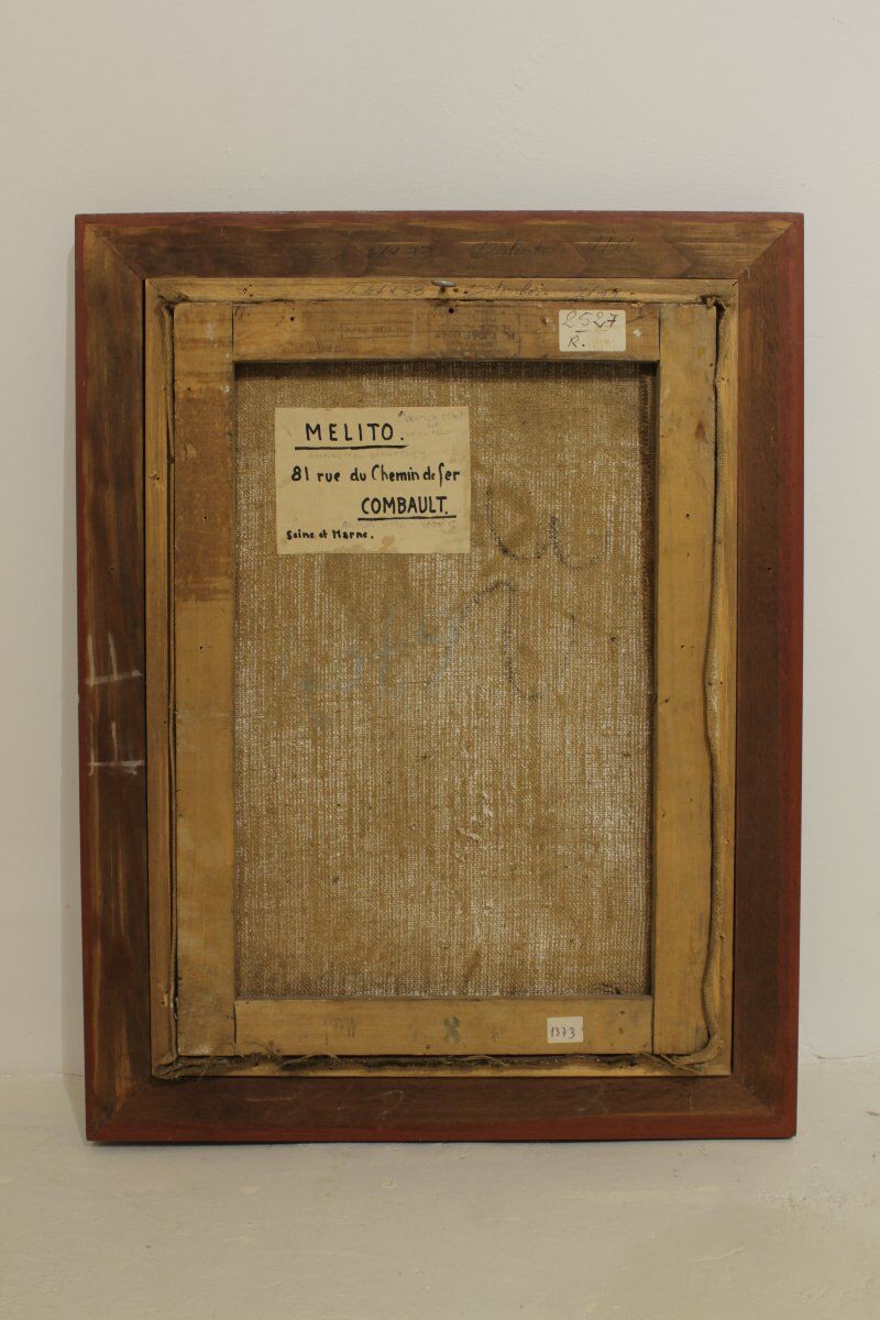 Geometric abstraction by Maurice Miot signed Melito.
