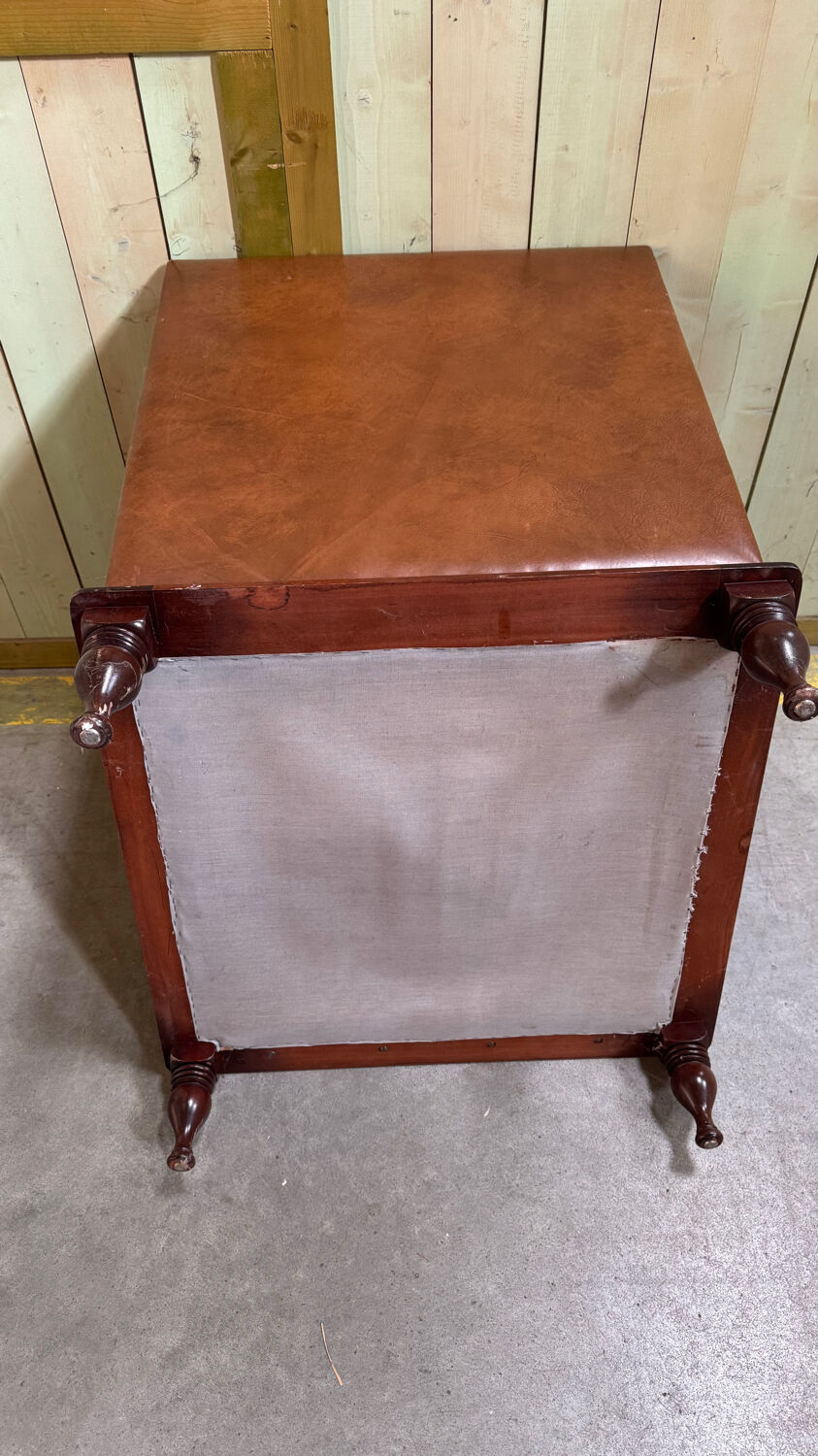 Vintage brown leather armchair