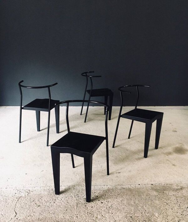 Postmodern Dr. Glob Dining Chairs by Philippe Starck for Kartell, Italy, 1980s, Set of 4