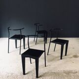Postmodern Dr. Glob Dining Chairs by Philippe Starck for Kartell, Italy, 1980s, Set of 4