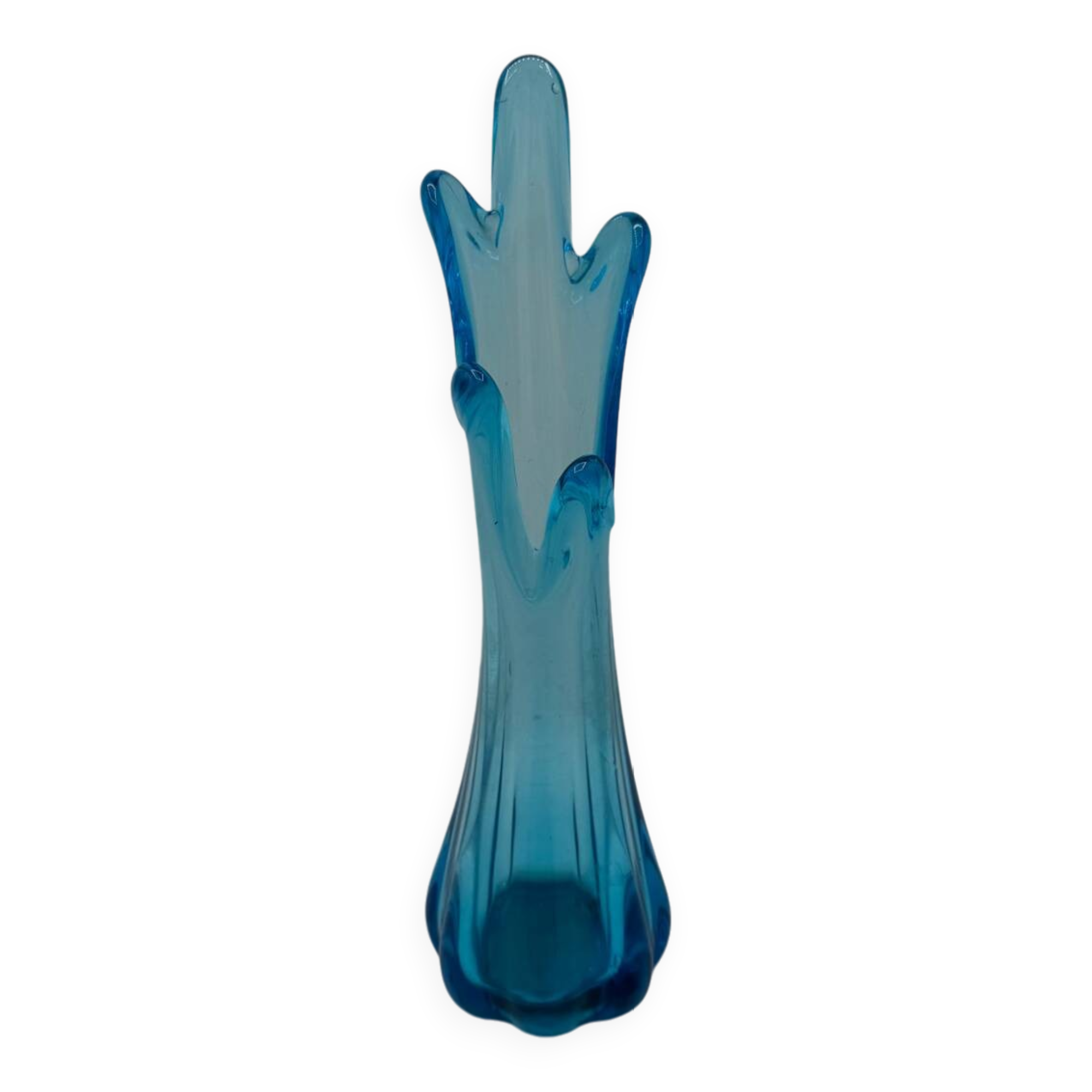 Blue glass vase, 1960s