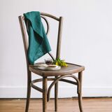 Green Red linen Torchon Fir