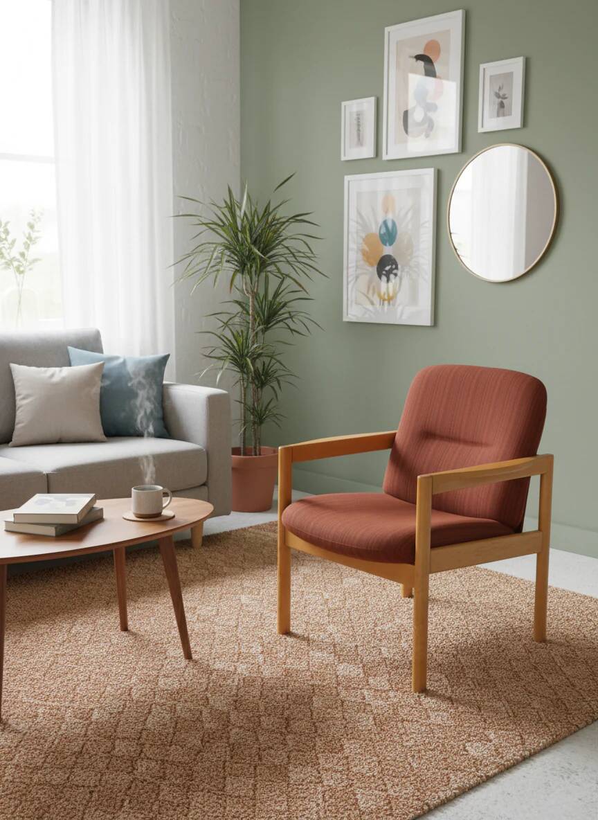 Modern Scandinavian Armchair from the 1970s