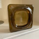 Empty glass pocket Saint Gobain vintage 70s smoked glass