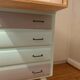 Vintage chest of drawers wood compass feet