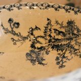 Ironware salad bowl, Gien, thistles model