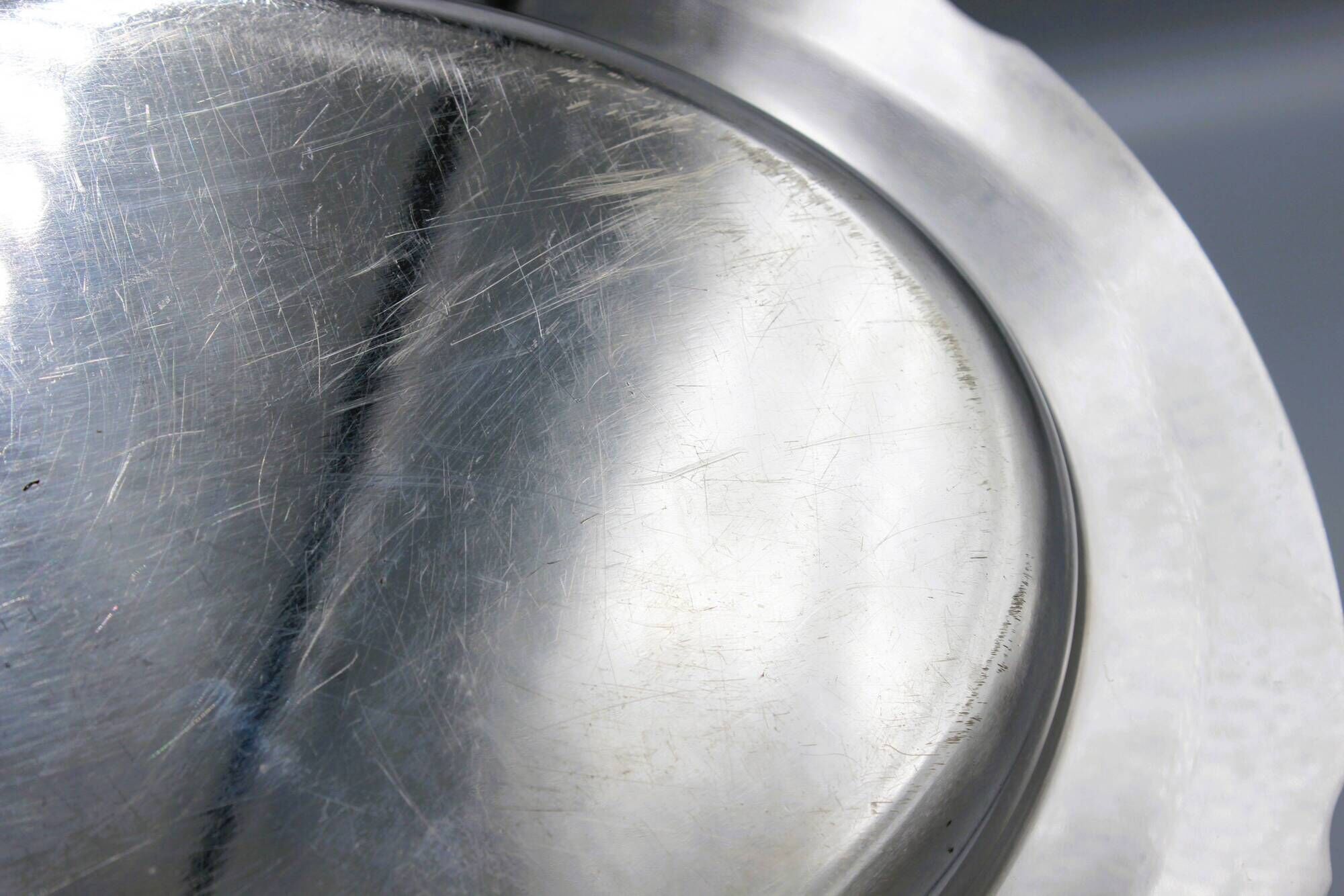 Very beautiful oval flat serving platter in silvered metal gallia coqui decoration