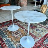 Eero Saarinen Knoll edition side tables in marble