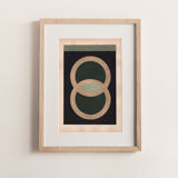 Collage on dated and signed paper without frame