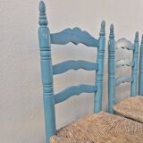 4 chaises paillées anciennes de style provençale