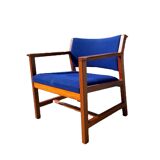 Fauteuil bleu sarcelle de Borge Mogensen mod BM74
