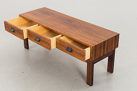 Scandinavian rosewood console 1970 for AB Glas & TRA, Swedish