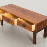 Scandinavian rosewood console 1970 for AB Glas & TRA, Swedish
