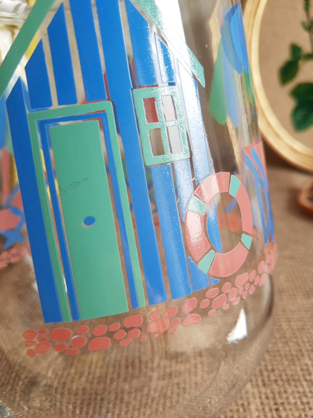 Carafe / pitcher on the theme of the beach France - Vintage