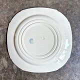 Blue ironstone plate from Gien, "Birds" service, circa 1870, no. 2.