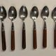 Housewife 24 cutlery stainless steel wooden sleeves Guy Degrenne
