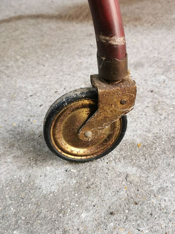 Table desserte bar à roulettes plateau amovibles design 50 vintage italie