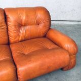 Mid-Century Modern Italian Leather 3-Seater Sofa, 1970s