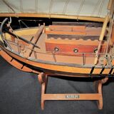 Wooden model of JY Toumelin's Kurun sailboat in Calais