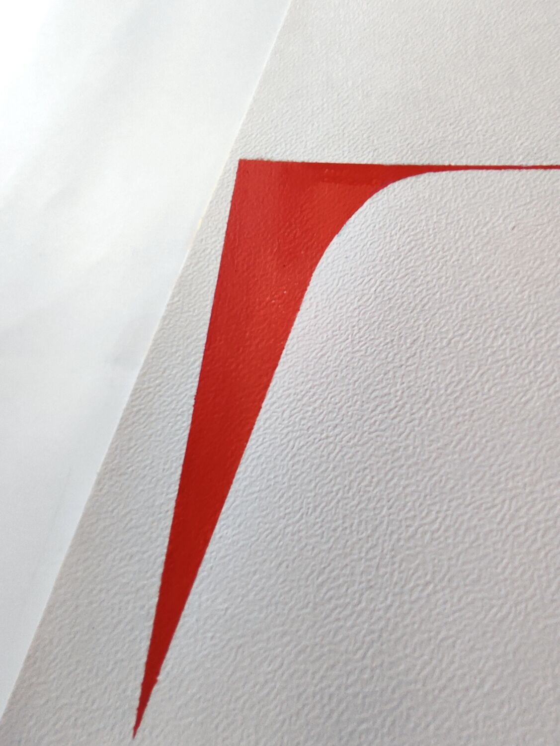 Red minimalist geometric painting