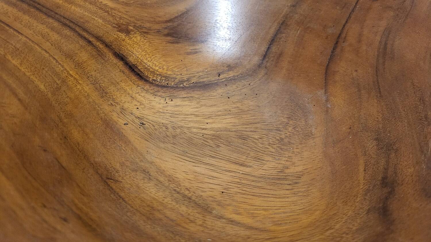 Exotic wood salad bowl