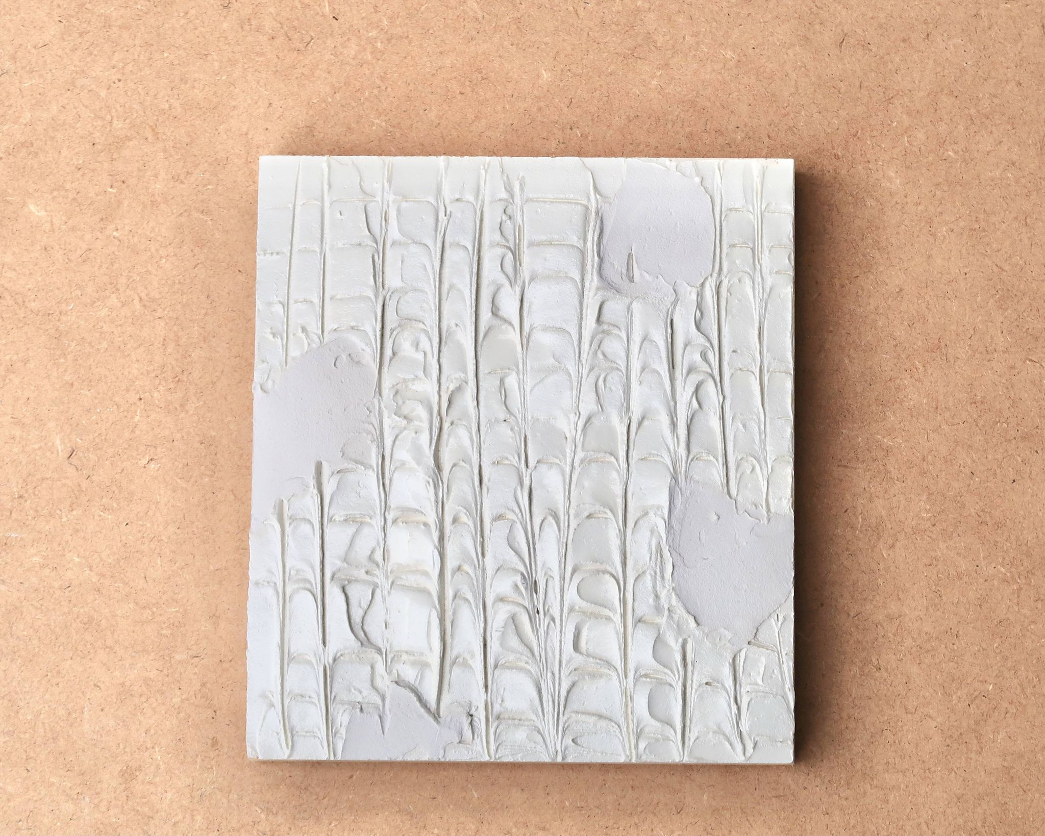 Tableau minimaliste texturé blanc de Vincent Dufresne