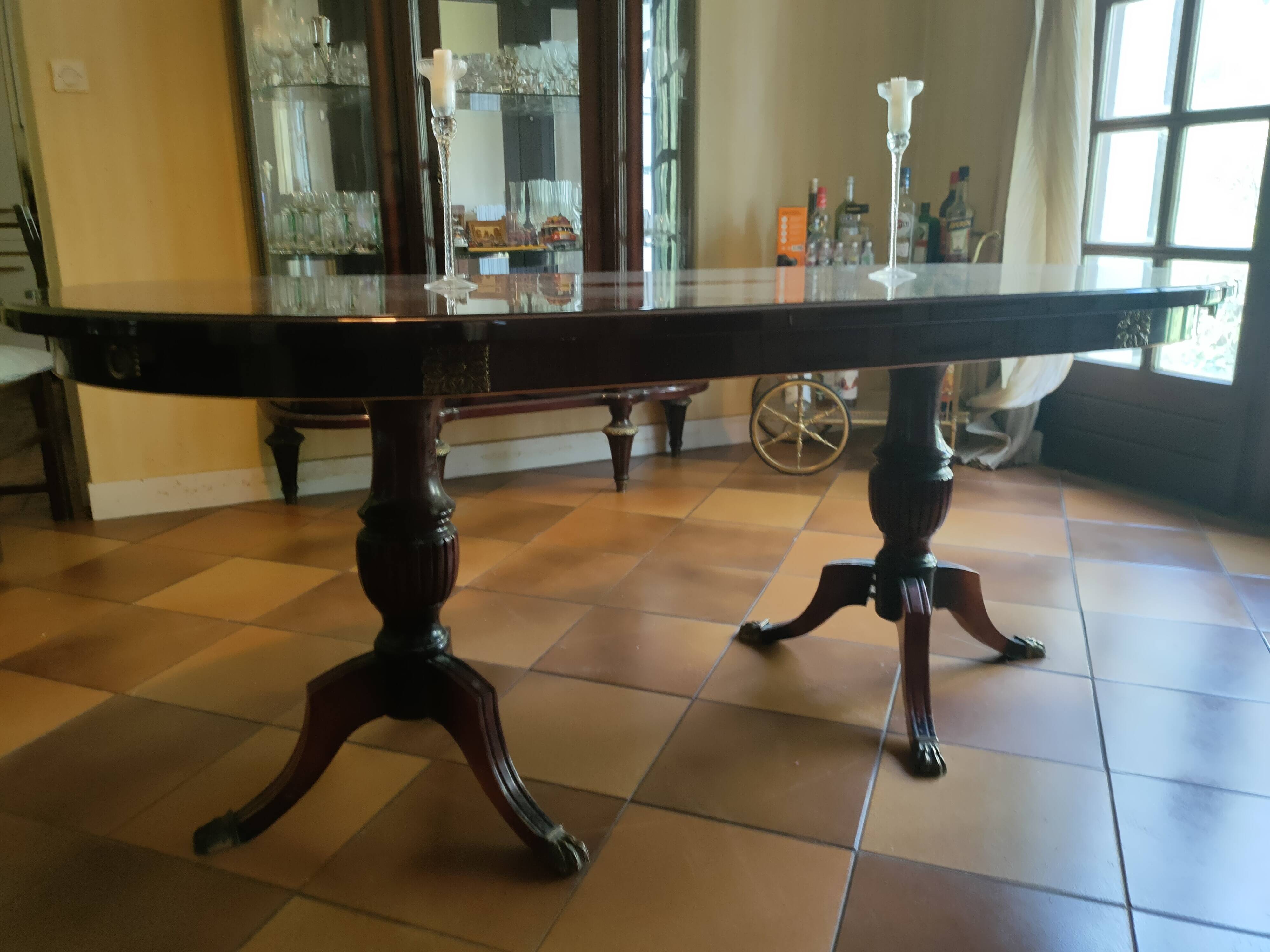 Shiny wooden table