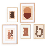 collection of 5 abstract paintings and collages on paper signed eawy