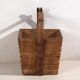 Antique solid wood basket (c.1900) #9