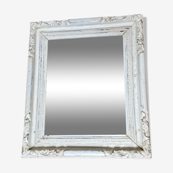 White washed-out mirror in the gustavian style  52x62cm